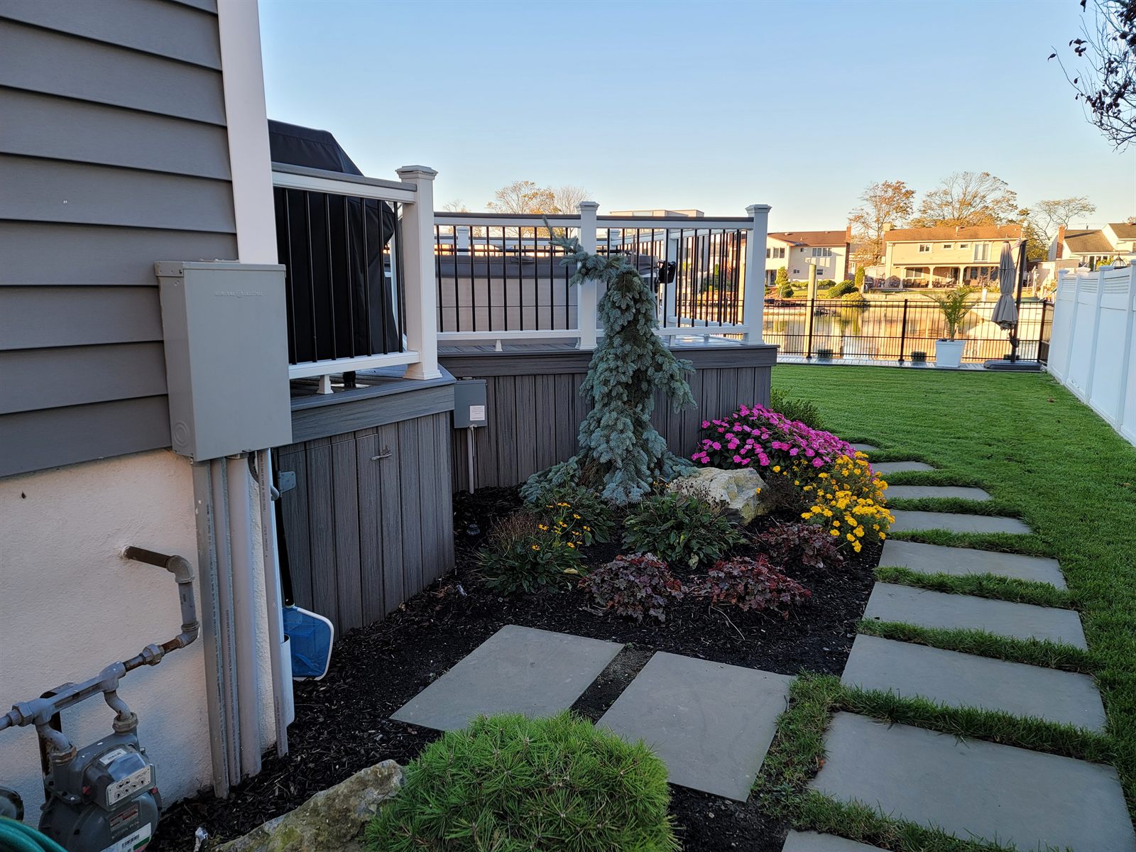 Custom deck built by Level Line in Bellmore, NY, view 2