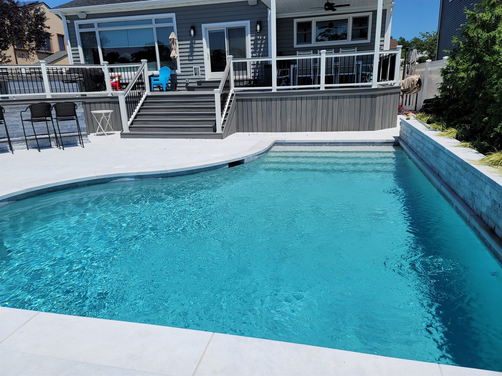 Custom deck built by Level Line in Bellmore, NY, view 5