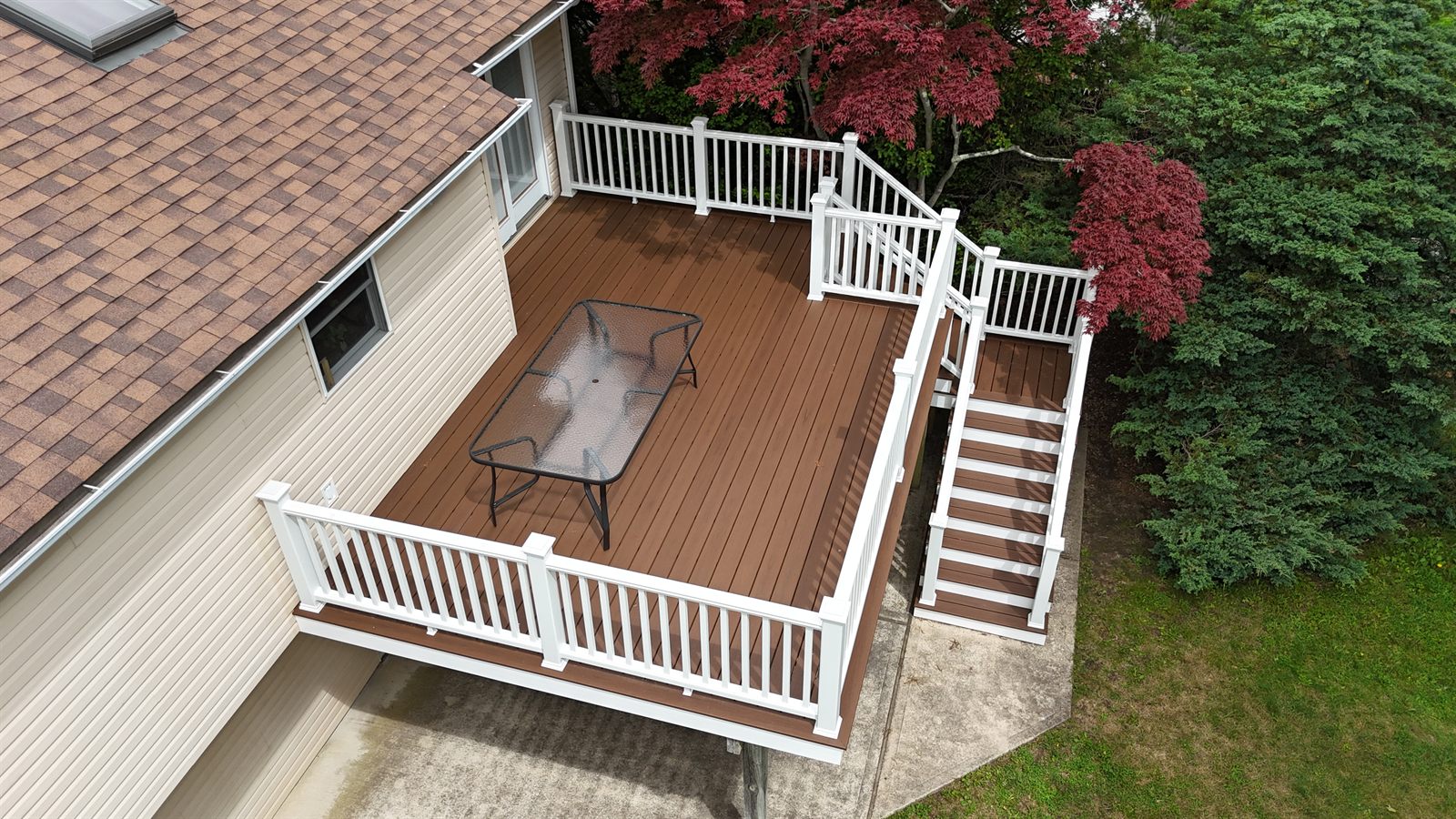 Custom deck built by Level Line in East Islip, NY, view 2