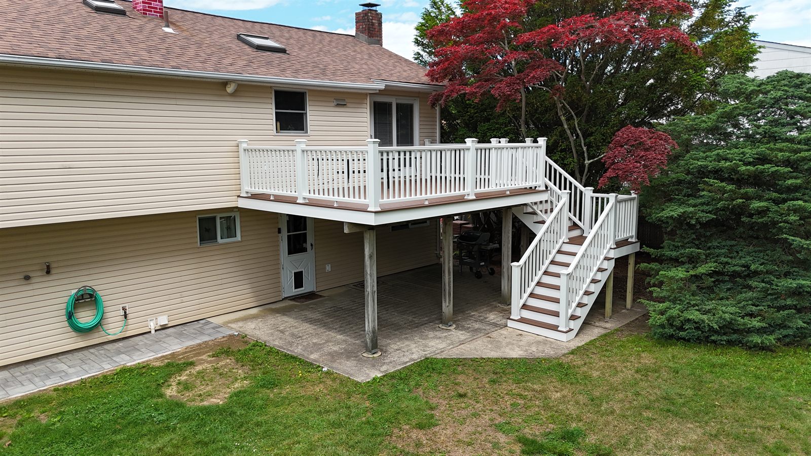Custom deck built by Level Line in East Islip, NY, view 3