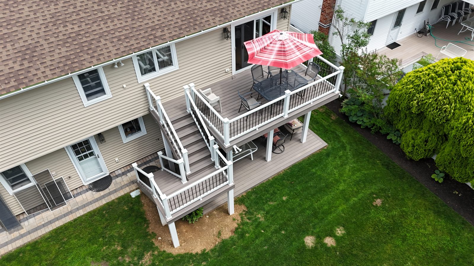 Custom deck built by Level Line in Wantagh, NY, view 2