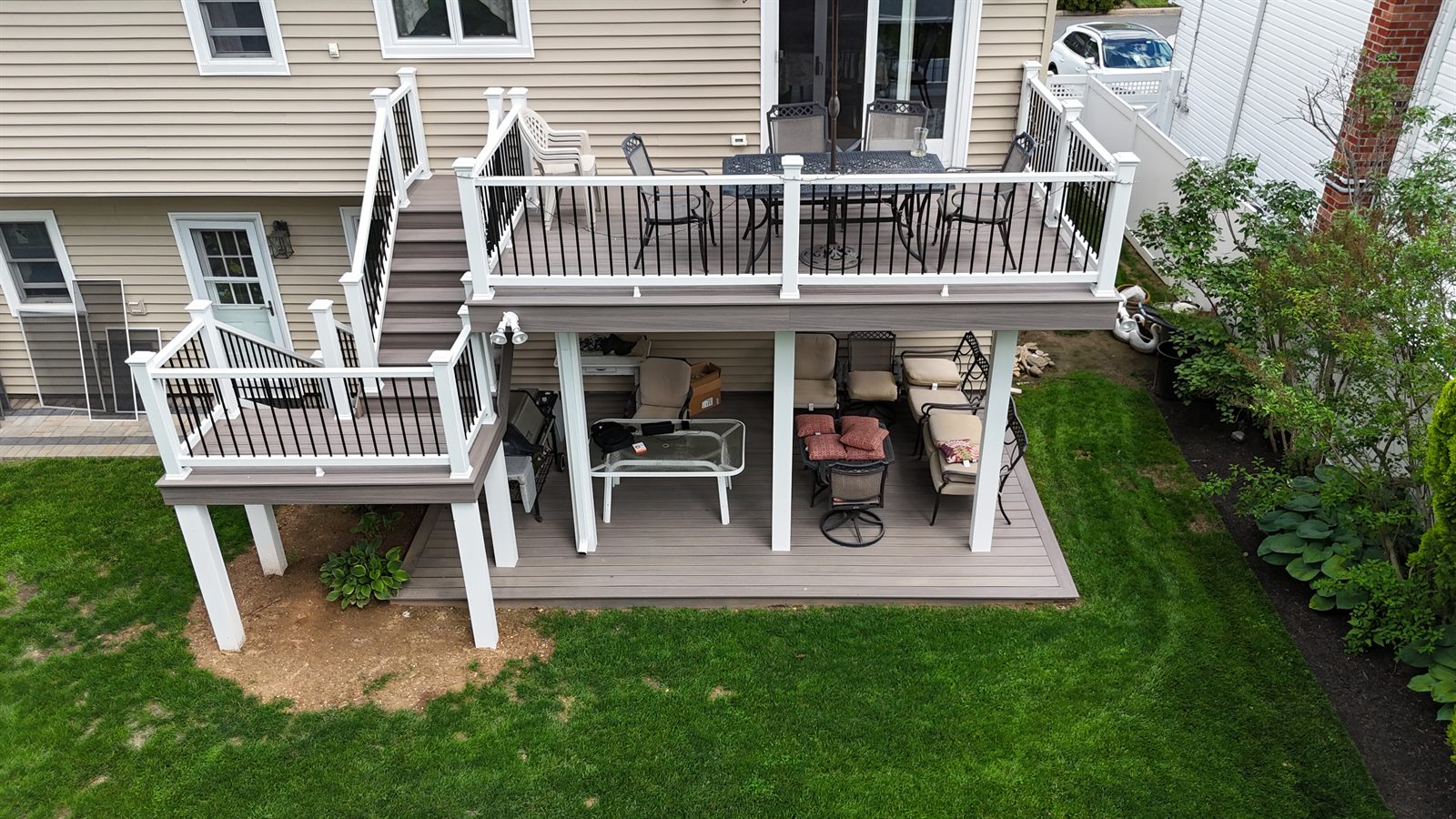 Custom deck built by Level Line in Wantagh, NY, view 4