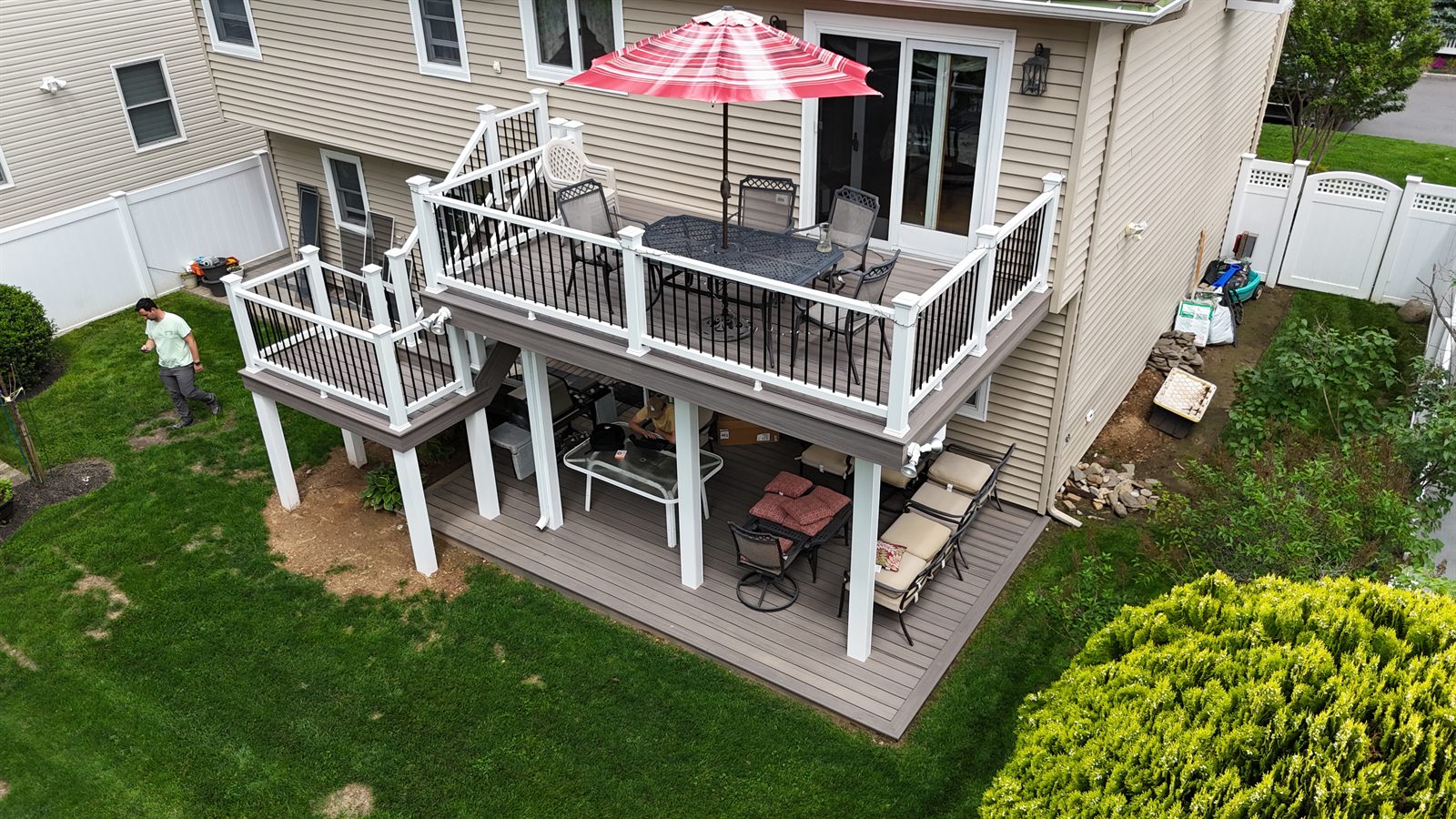 Custom deck built by Level Line in Wantagh, NY, view 5