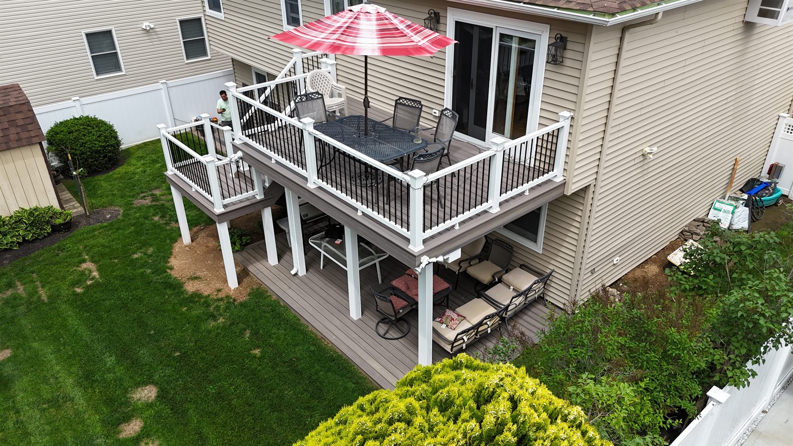 Custom deck built by Level Line in Wantagh, NY, view 6