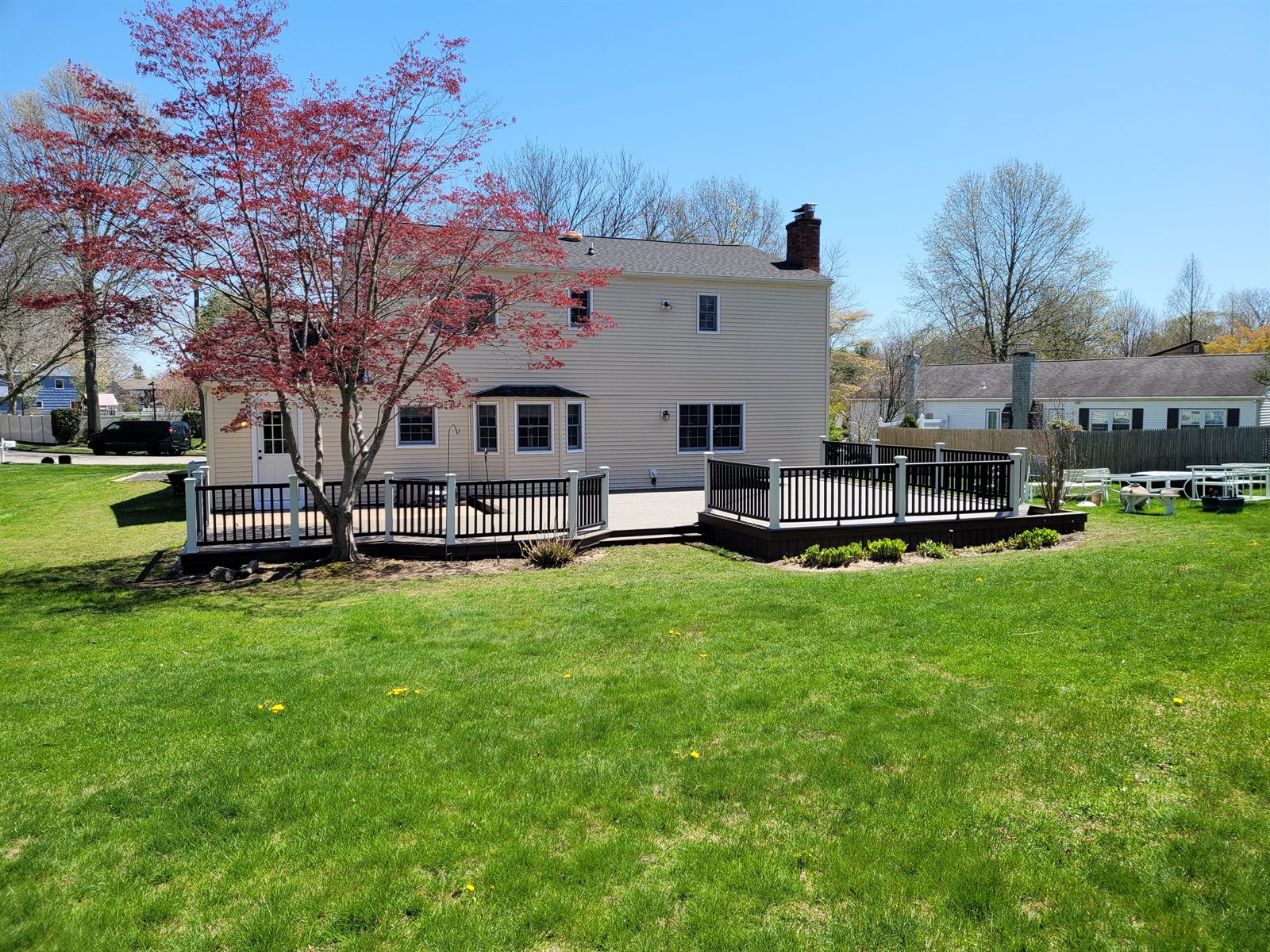 Custom deck built by Level Line in Wheatley Heights, NY, view 1